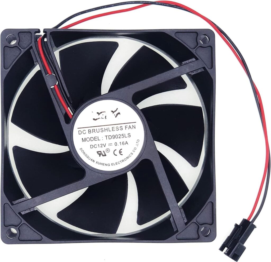 TD9025LS 9025 Cooling Fan for Wine Fridge, Hotel Refrigerator,DC12V 0.16A 1.92w 2-Wire 90x90x25MM brushless Fan