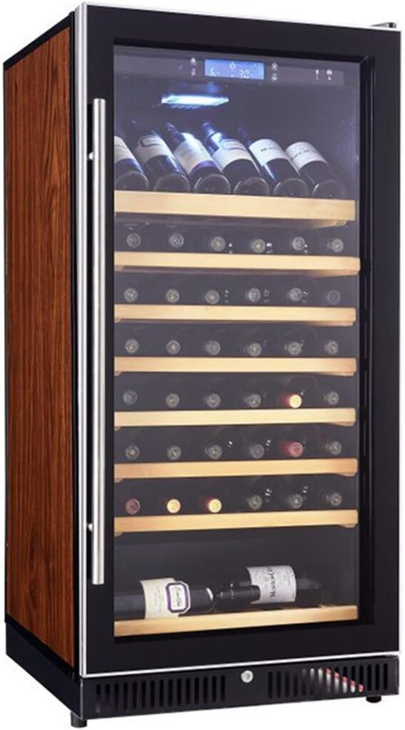 48 Bottles Freestanding Wine Cellar Wine Cooler Refrigerator Quiet Wine Fridge with Digital Temperature Control for Red, White, Champagne Or Sparkling Wine