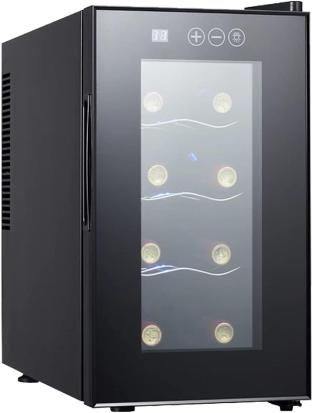 8 Bottles Wine Cooler Refrigerator Freestanding Wine Cellar for Red, White, Champagne Or Sparkling Wine Quiet Wine Fridge with Digital Temperature Control