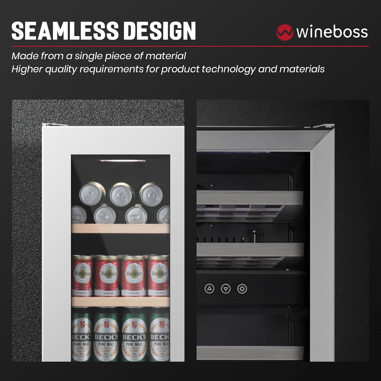 24 Inch Wine and Beverage Refrigerator, 20 Bottle  88 Cans Dual Zone Beverage Fridge, Built-in Cabinet Wine Cooler, Freestanding Drink Chiller with Upgraded Compressor for Commercial Office